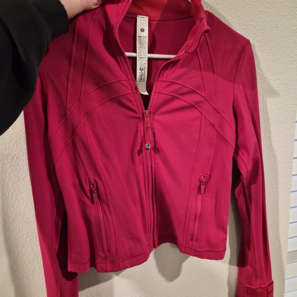 Lululemon athletica Pink Dragonfruit Cropped Define Jacket